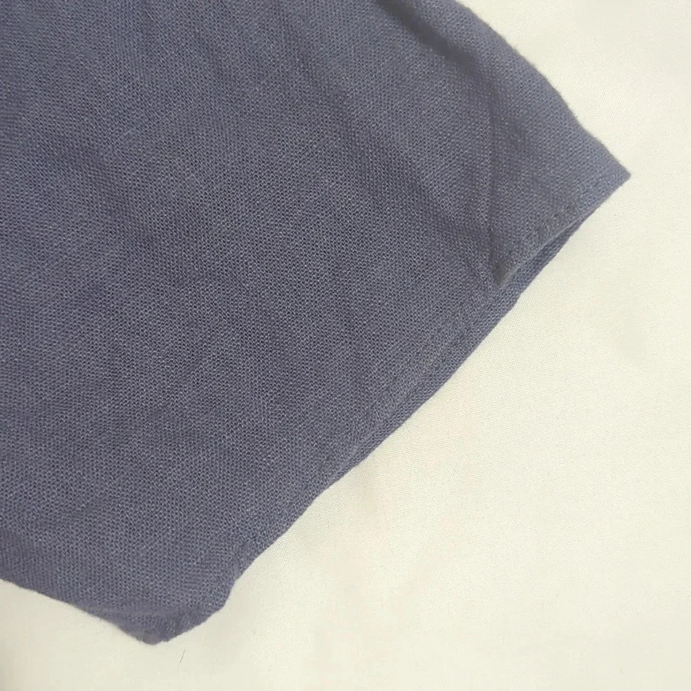 A&F Puff Sleeve Shine Cotton-Blend Square Neck Top, Color Blue Size XS - Picture 13 of 14